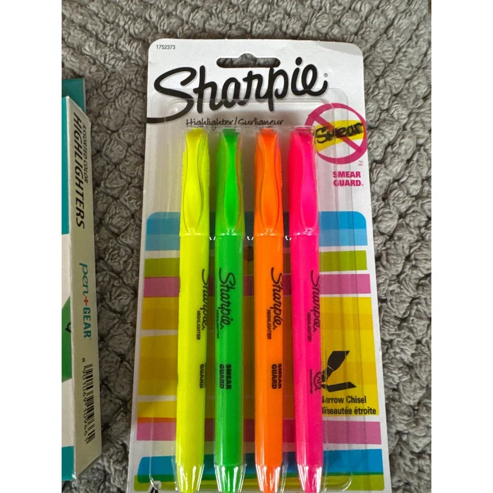 Sharpie and Pen+Gear Highlighter and Permanent Marker Bundle 5 Packs Total